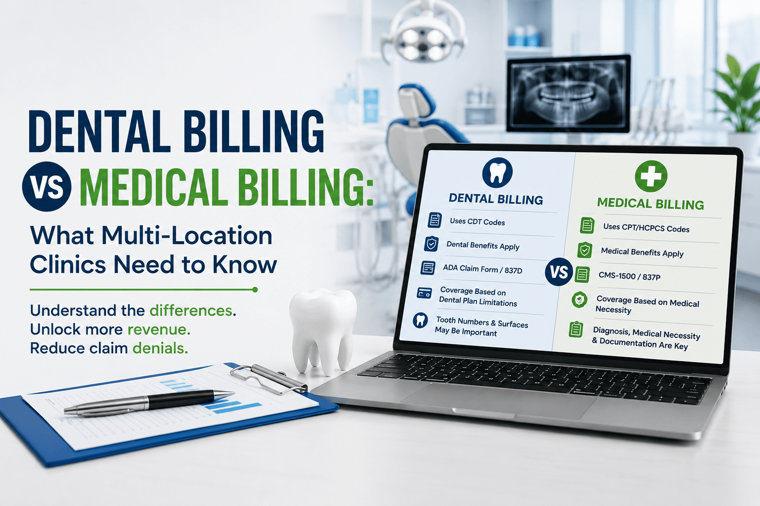 Dental billing vs medical billing for multi-location clinics