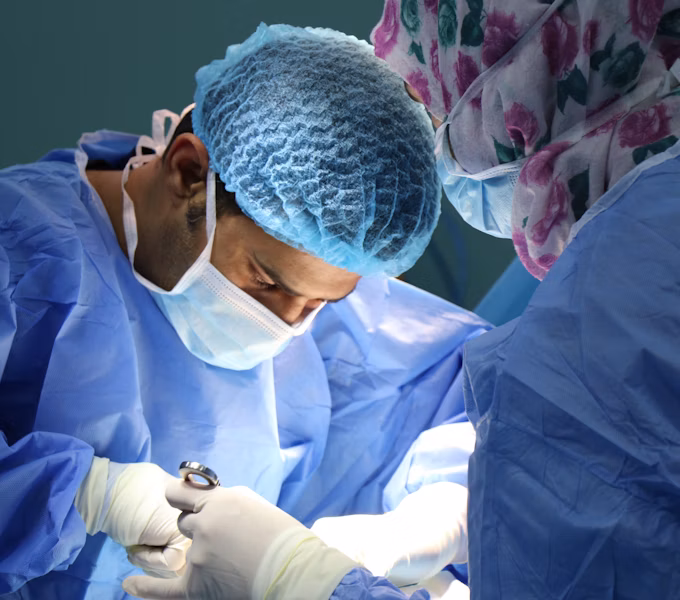 Surgical team in an operating room